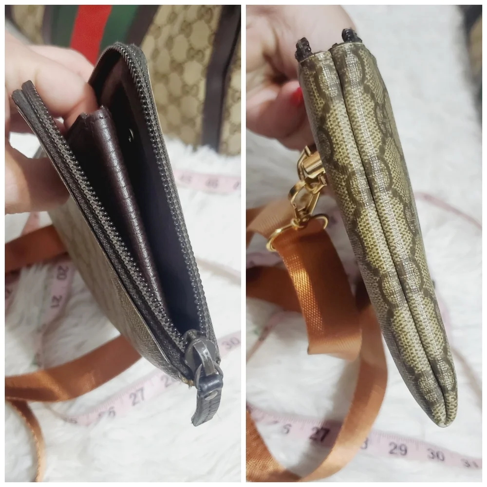 Authentic Gucci Brown Monogram Crossbody Bag. Includes 3 Straps. - Picture 11 of 15